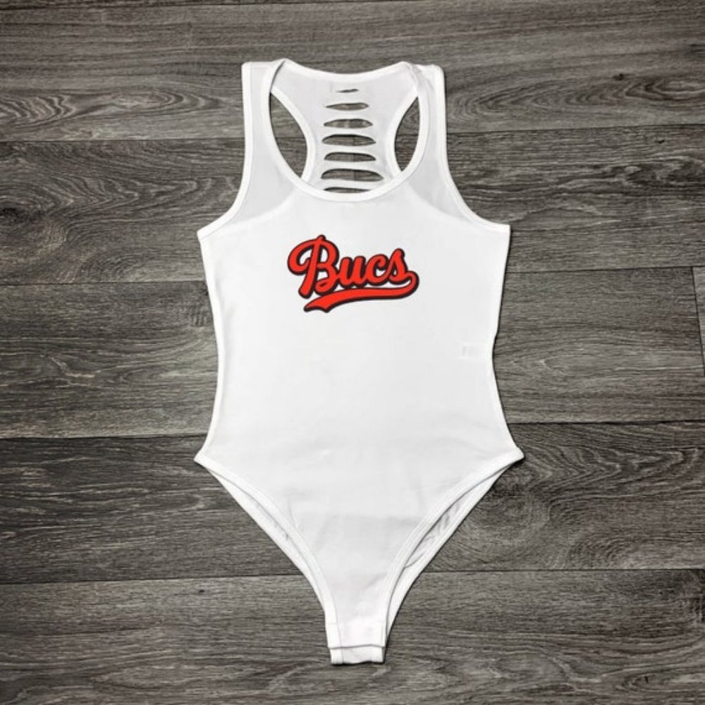 White Red Tampa Bay Bucs Gameday Bodysuit